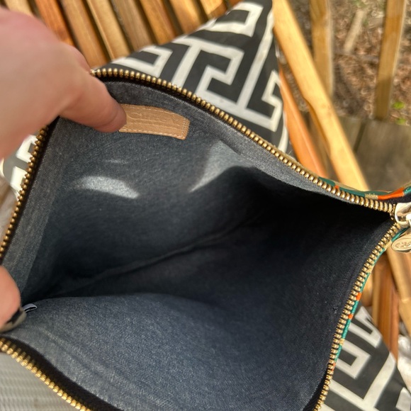 Clare V Leopard Print Clutch in Green and Orange - Picture 7 of 9